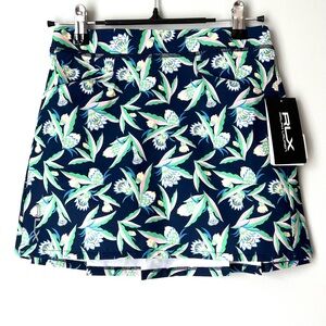 Girls RLX Ralph Lauren Floral Performance Golf/Tennis Skort | S (7) | Navy NWT